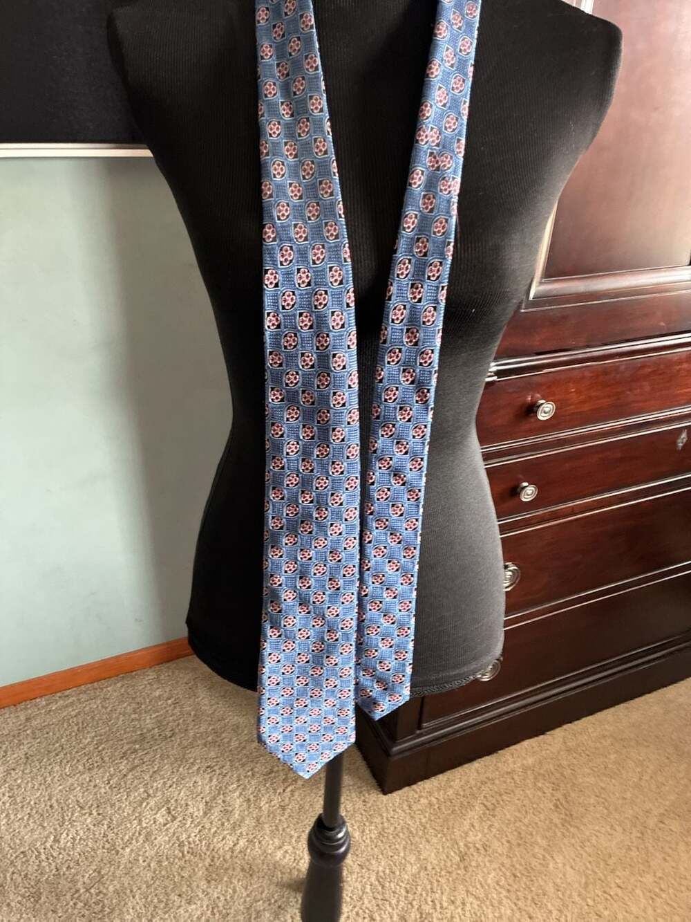 JZ Richards Boulder Silk Geometric Floral Necktie A741
